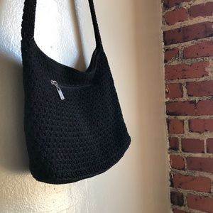 The Sak crocheted black bag